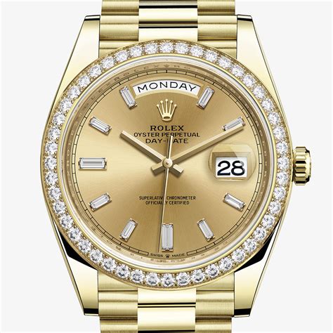 rolex oyster day-date diamonds|Rolex Day-Date president 40mm.